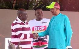 Screengrab image of Rigathi Gachagua welcoming Yusuf Hassan to DCP.